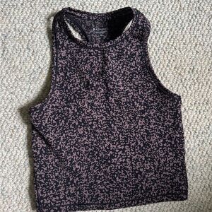 Athleta Black & Brown Patterned Racerback Tank Size XS